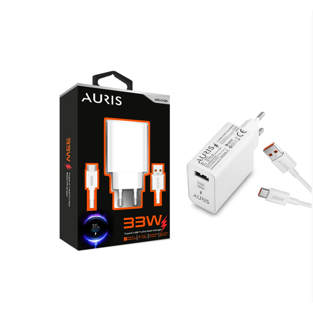 Auris CH33 Type-C Şarj Seti Süper Hızlı 33W