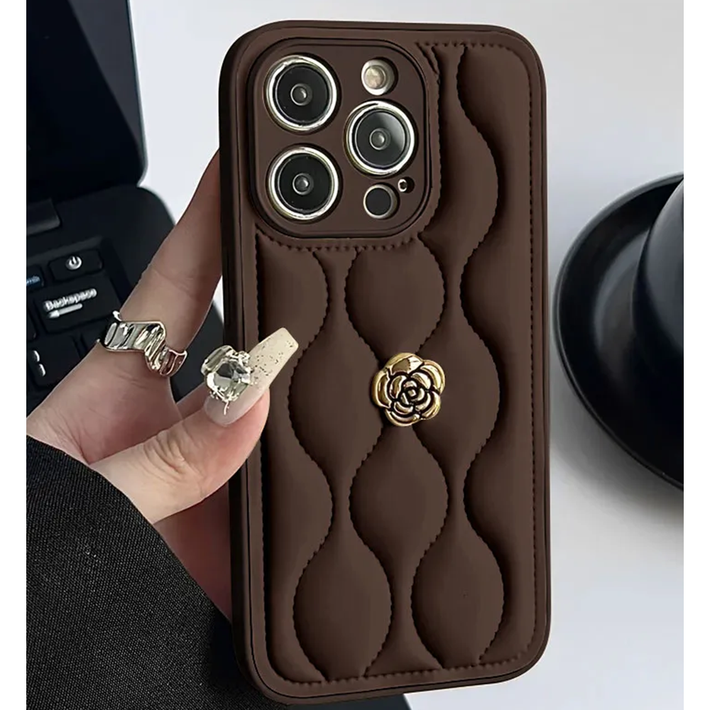 Apple - iPhone 15 Pro Max Zebana Camellia Deri Kılıf