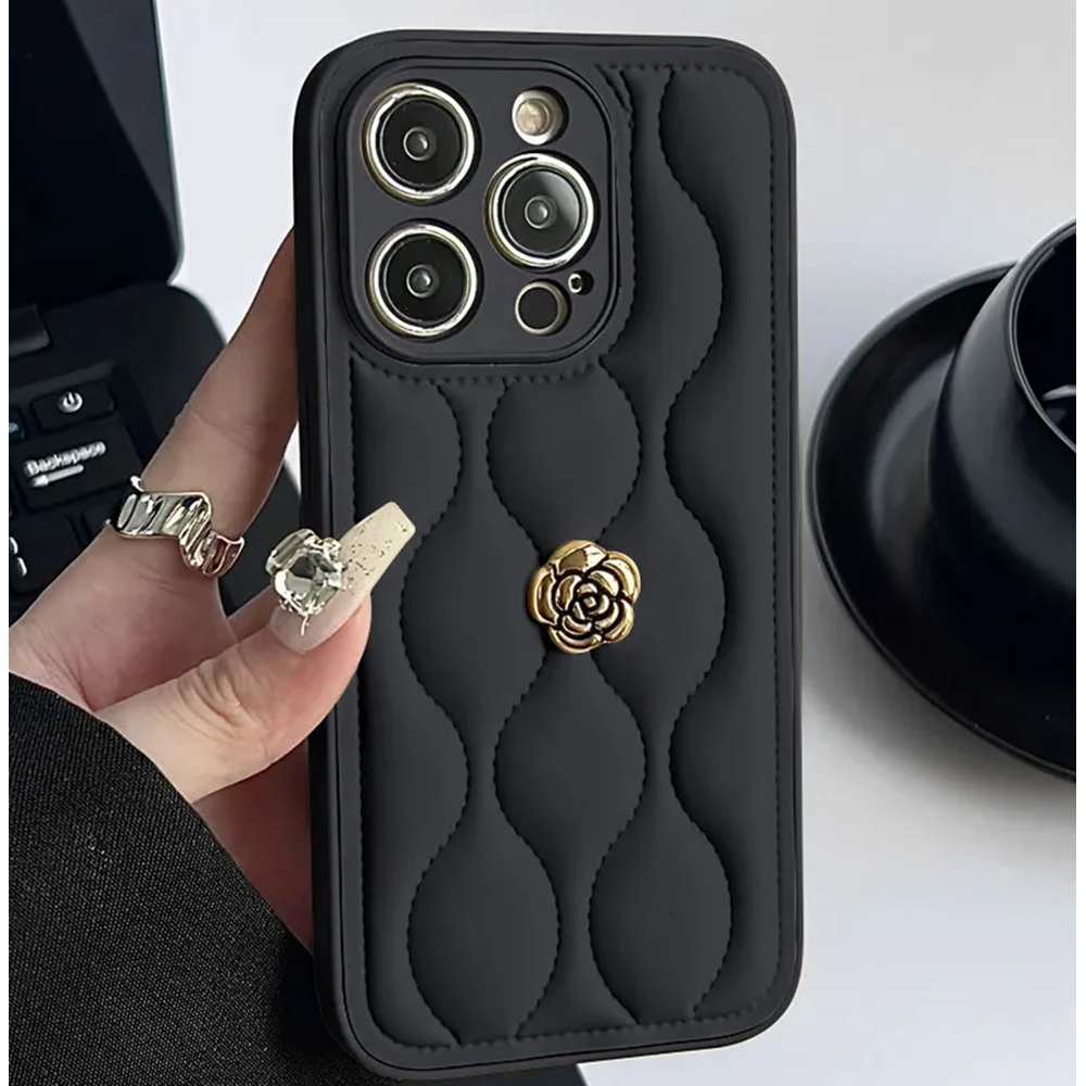 Apple - iPhone 15 Pro Max Zebana Camellia Deri Kılıf