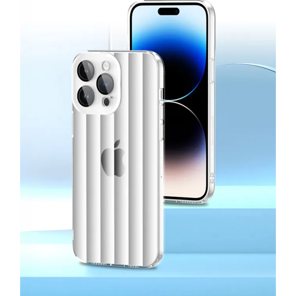 Apple - iPhone 15 Pro Max Zebana Bumper Silikon Kılıf (Kamera Lens Korumalı) - Derin Mor