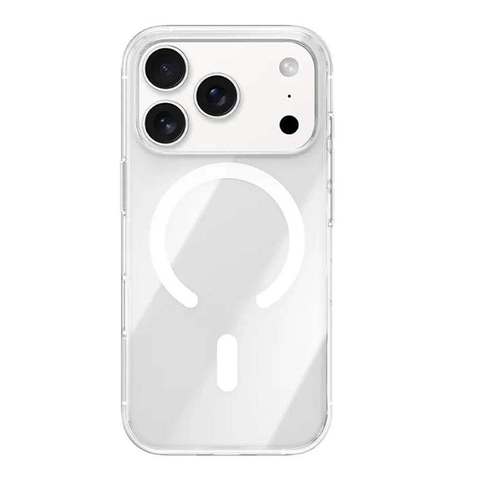 Apple - iPhone 17 Pro Max Şeffaf Magsafe Silikon Kılıf (Kablosuz Şarj Destekli) - Şeffaf