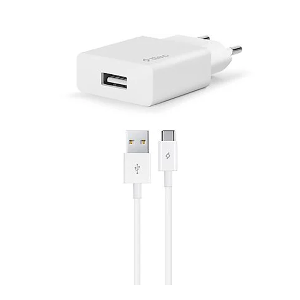 TTEC 2SCS20CB SmartCharger 2.1A Seyahat Şarj Cihazı+ USB-A - USB-C Kablo Beyaz