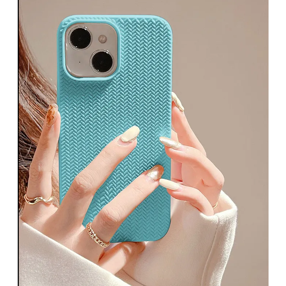 Apple - iPhone 13 Zebana Woven Silikon Kılıf - Turkuaz