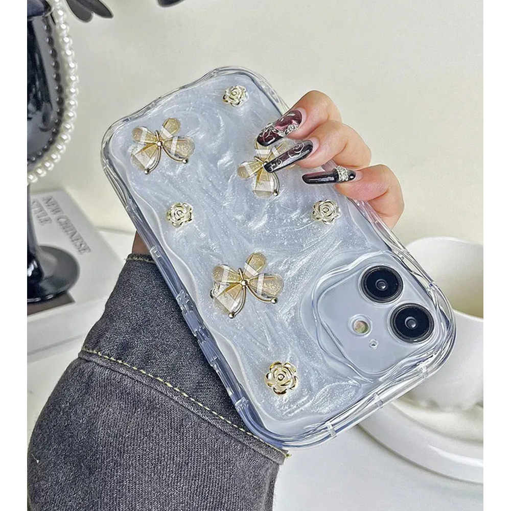 Apple - iPhone 11 Zebana Floral Silikon Kılıf - Gold