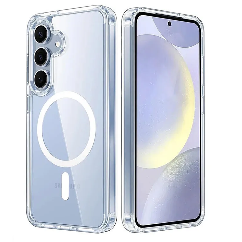 Samsung - Galaxy A36 Şeffaf Magsafe Silikon Kılıf (Kablosuz Şarj Destekli) - Şeffaf