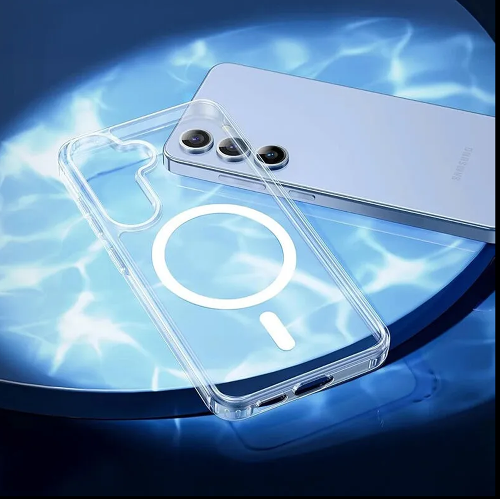 Samsung - Galaxy A36 Şeffaf Magsafe Silikon Kılıf (Kablosuz Şarj Destekli) - Şeffaf