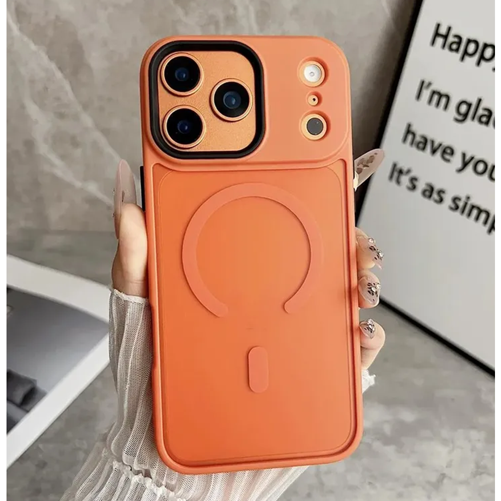 Apple - iPhone 17 Pro Zebana Fros Silikon Kılıf (Kablosuz Şarj Destekli) - Desert Titanyum