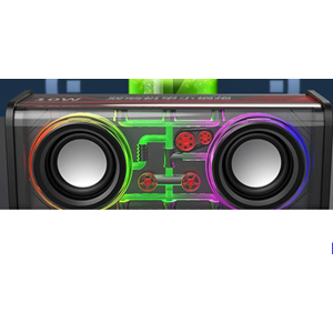 V8 Bluetooth Hoparlör RGB Led Taşınabilir Siyah Mini Ses Bombası