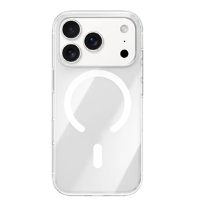 Apple - iPhone 17 Pro Max Şeffaf Magsafe Silikon Kılıf (Kablosuz Şarj Destekli) - Şeffaf