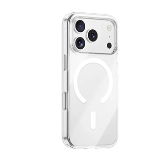 Apple - iPhone 17 Pro Max Şeffaf Magsafe Silikon Kılıf (Kablosuz Şarj Destekli) - Şeffaf