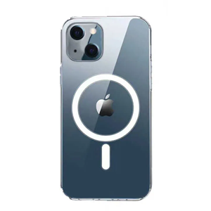 Apple - iPhone 13 Şeffaf Magsafe Silikon Kılıf (Kablosuz Şarj Destekli) - Şeffaf
