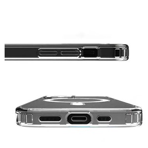 Apple - iPhone 13 Şeffaf Magsafe Silikon Kılıf (Kablosuz Şarj Destekli) - Şeffaf