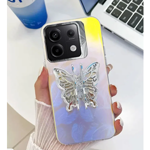 Xiaomi - Redmi Note 13 Pro 5G Zebana Standlı Kelebek Silikon Kılıf - Desen 1