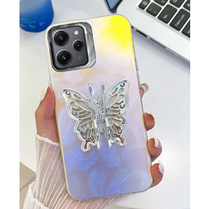 Apple - iPhone 13 Pro Max Zebana Standlı Kelebek Silikon Kılıf - Desen 1