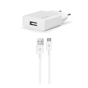 TTEC 2SCS20CB SmartCharger 2.1A Seyahat Şarj Cihazı+ USB-A - USB-C Kablo Beyaz
