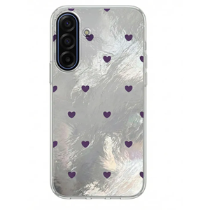 Samsung - Galaxy A17 Zebana Pink Heart Silikon Kılıf