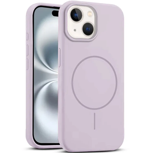 Apple - iPhone 14 Zebana Liquid Soft Silikon Kılıf (Kablosuz Şarj Destekli) - Lila