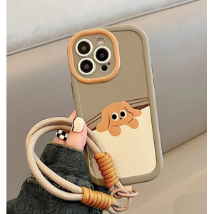 Apple - iPhone 14 Pro Max Zebana El Bilekli Cat and Puppy Silikon Kılıf