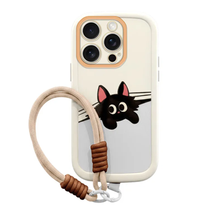 Apple - iPhone 14 Pro Max Zebana El Bilekli Cat and Puppy Silikon Kılıf