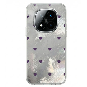 Xiaomi - Redmi Note 14 Pro Plus 5G Zebana Pink Heart Silikon Kılıf