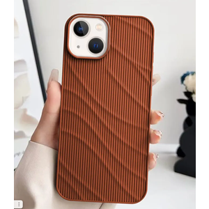 Apple - iPhone 14 Zebana Fine-Line Silikon Kılıf - Desert Titanyum