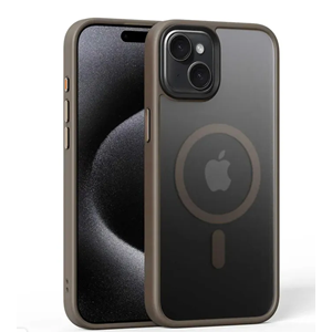 Apple - iPhone 14 Zebana Fros Silikon Kılıf (Kablosuz Şarj Destekli) - Desert Titanyum