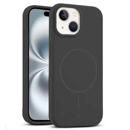 Apple - iPhone 14 Zebana Liquid Soft Silikon Kılıf (Kablosuz Şarj Destekli) - Lila