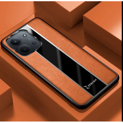 Xiaomi - Redmi 15C Zebana Premium Deri Kılıf - Kahverengi