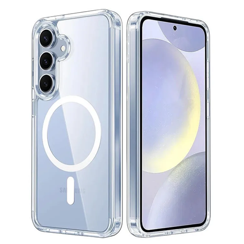 Samsung - Galaxy A17 Şeffaf Magsafe Silikon Kılıf (Kablosuz Şarj Destekli) - Şeffaf