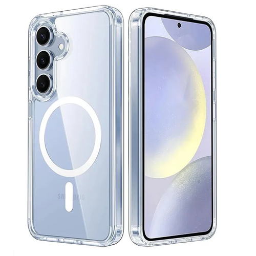 Samsung - Galaxy A36 Şeffaf Magsafe Silikon Kılıf (Kablosuz Şarj Destekli) - Şeffaf