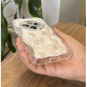 Xiaomi - Redmi 14C Zebana Floral Silikon Kılıf - Gold
