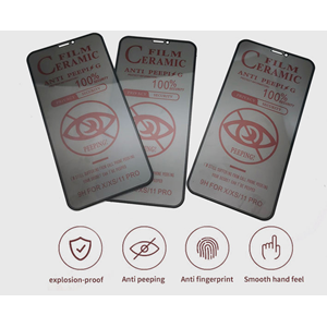 Cek-133 Privacy Ceramic Clear Siyah Iphone 14 PLUS Ekran Koruyucu