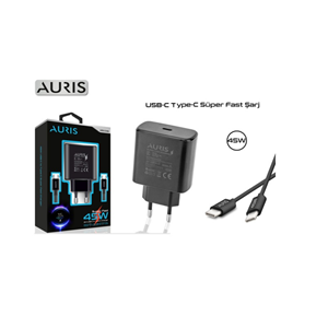Auris ARS-CH35 45W Type C Şarj Aleti Seti