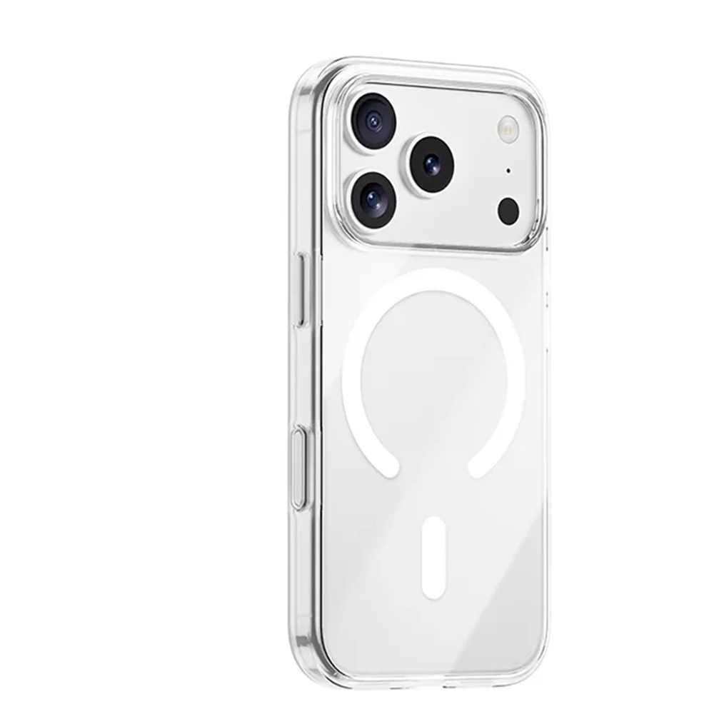 Apple - iPhone 17 Pro Max Şeffaf Magsafe Silikon Kılıf (Kablosuz Şarj Destekli) - Şeffaf