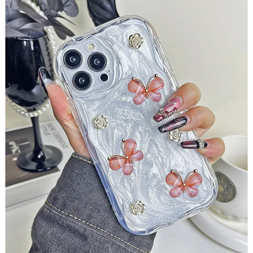 Apple - iPhone 15 Pro Max Zebana Floral Silikon Kılıf