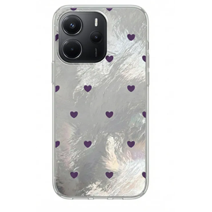 Xiaomi - Redmi Note 14 Zebana Pink Heart Silikon Kılıf
