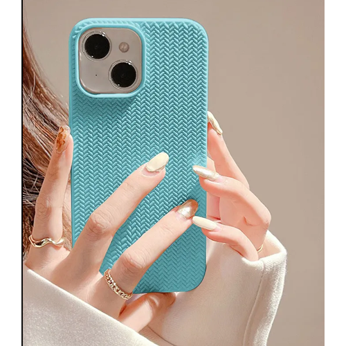 Apple - iPhone 13 Zebana Woven Silikon Kılıf - Turkuaz