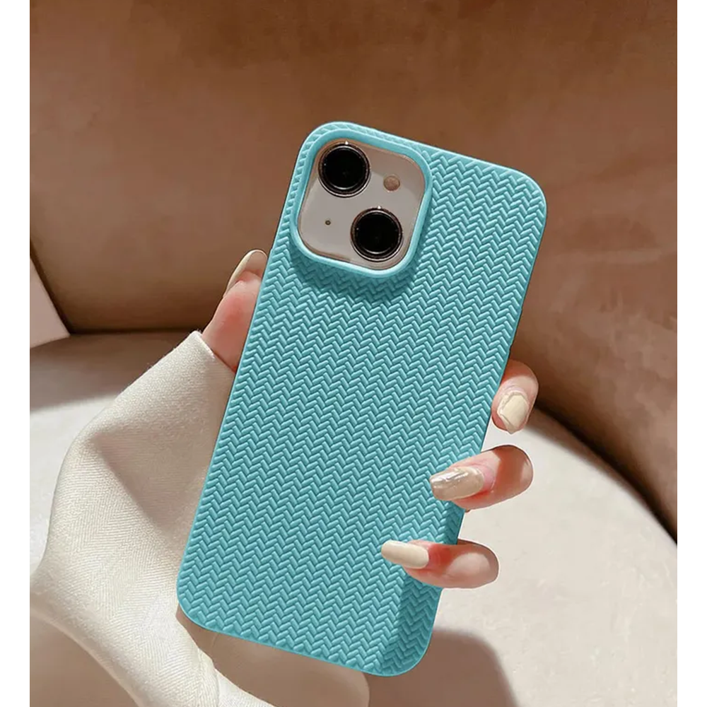 Apple - iPhone 13 Zebana Woven Silikon Kılıf - Turkuaz