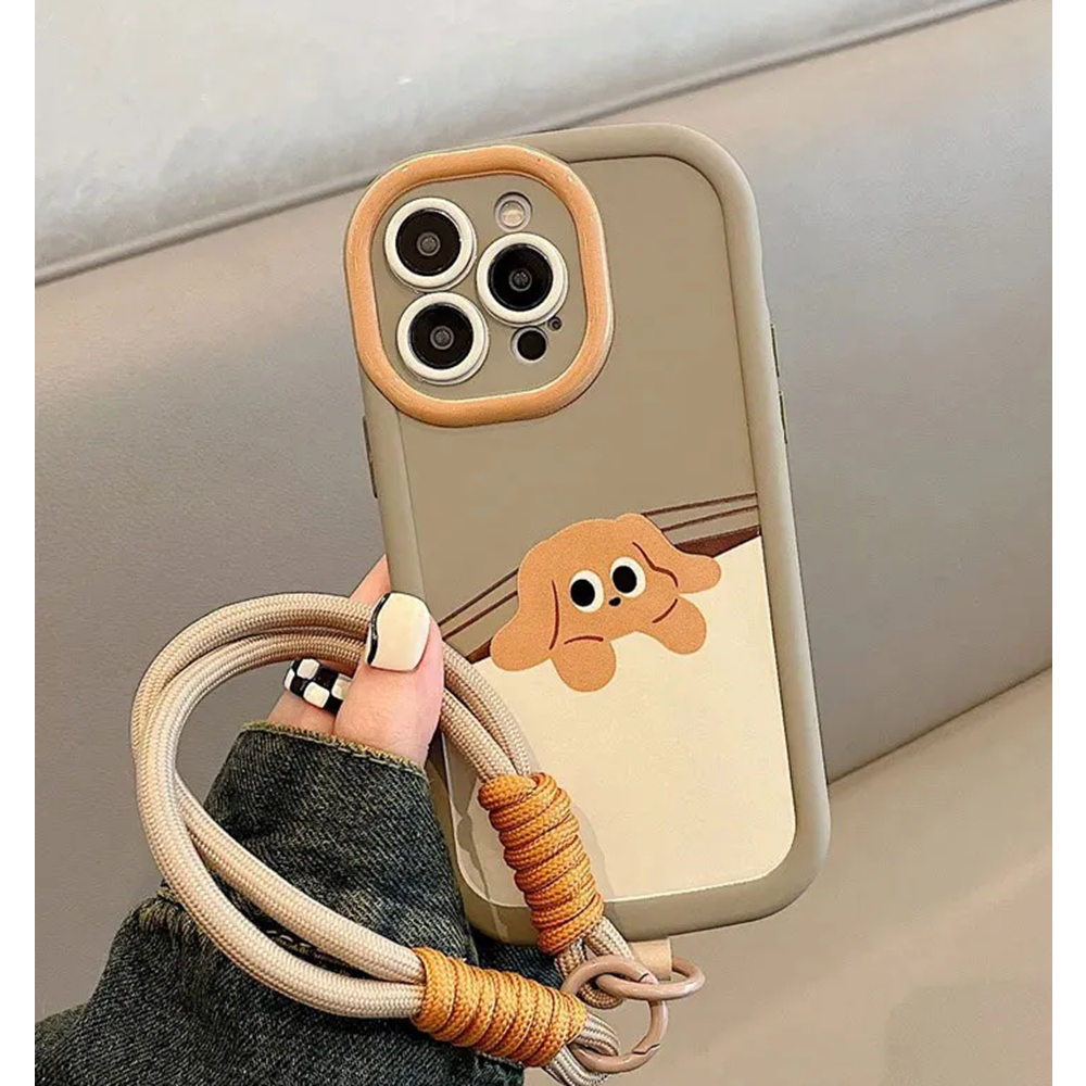 Apple - iPhone 14 Pro Max Zebana El Bilekli Cat and Puppy Silikon Kılıf