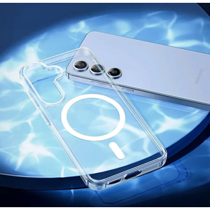 Samsung - Galaxy A17 Şeffaf Magsafe Silikon Kılıf (Kablosuz Şarj Destekli) - Şeffaf