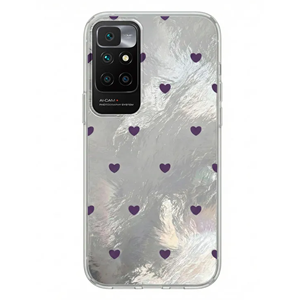 Xiaomi - Redmi 10 Zebana Pink Heart Silikon Kılıf